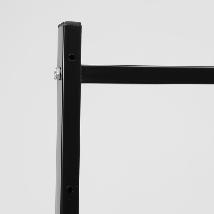 Накопитель разборный на колесах, 5 корзин, 58&times;53&times;146 см, цвет чёрный