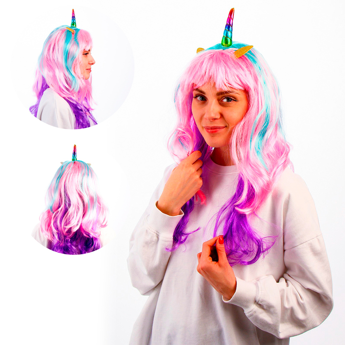 Карнавальный парик &laquo;Единорог&raquo;