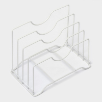 Держатель для крышек и разделочных досок Доляна, 26&times;16&times;22 см, цвет белый