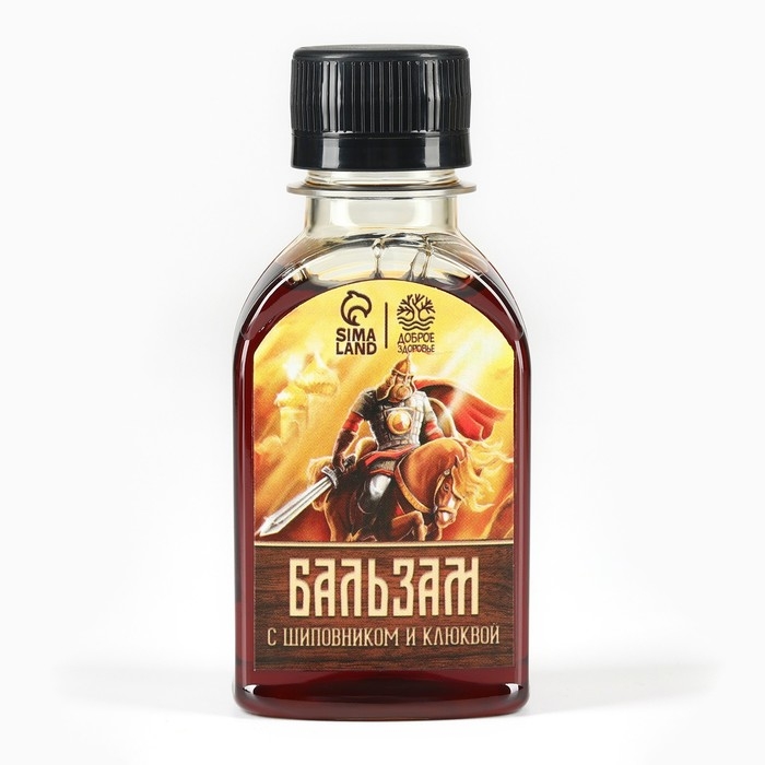 Бальзам безалкогольный, шиповник с клюквой, 100 мл.