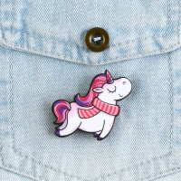 Значок новогодний закатной &laquo;Новый год: Единорог&raquo;, 3,8 х 4 см