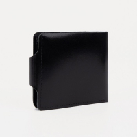 Портмоне мужское на кнопке, для купюр, для карт, для монет, цвет чёрный Портмоне мужское на кнопке, для купюр, для карт, для монет, цвет чёрный