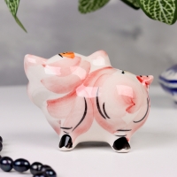 Сувенир "Свинья Улыбка&raquo;, цветная, гжель