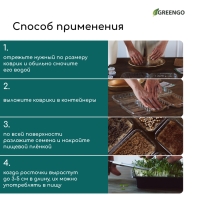 Коврик из кокосового волокна, для выращивания микрозелени, 50 &times; 25 см, Greengo