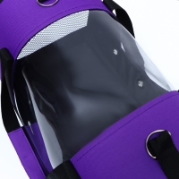 Сумка-переноска с окном "Панорамная", 40 х 25 х 27 см, фиолетовая Сумка-переноска с окном "Панорамная", 40 х 25 х 27 см, фиолетовая