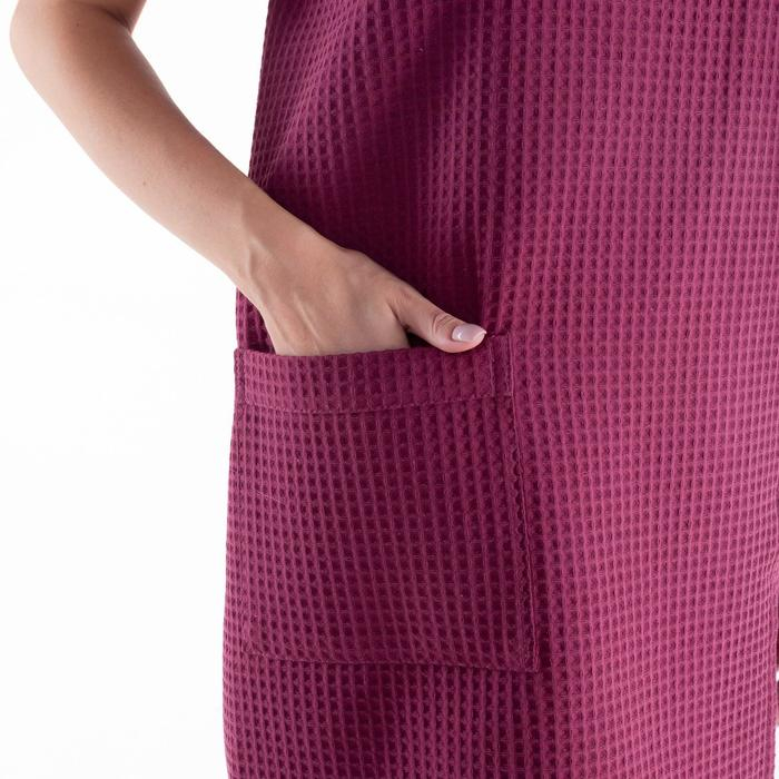 Полотенце банное Этель &laquo;Парео&raquo; с карманом 80*140 см. цв. темная сирень, 100% хл, вафля 240 г/м2