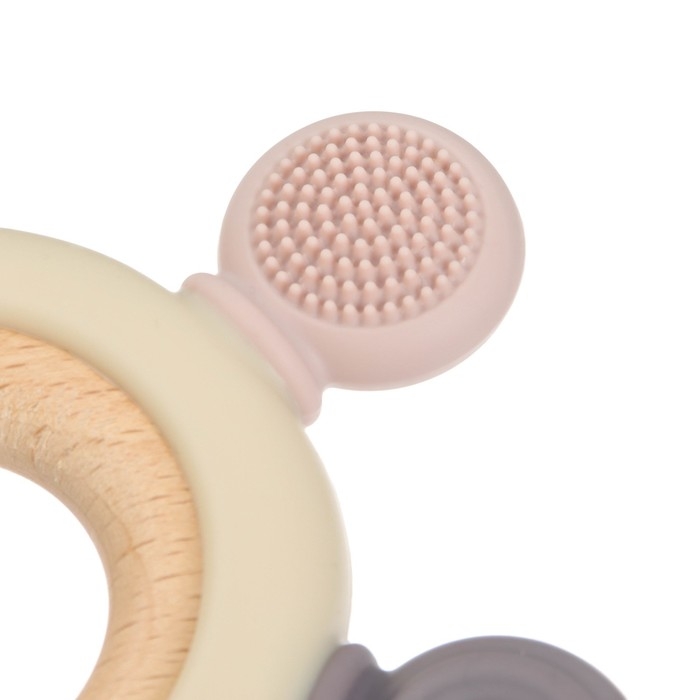 Прорезыватель силиконовый &laquo;Массажер&raquo;, цвет розовый, бежевый, Mum&Baby