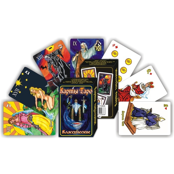 Карты таро Карты таро "Классические", карты гадальные, с инструкцией, 78 карт, 6 х 9 см