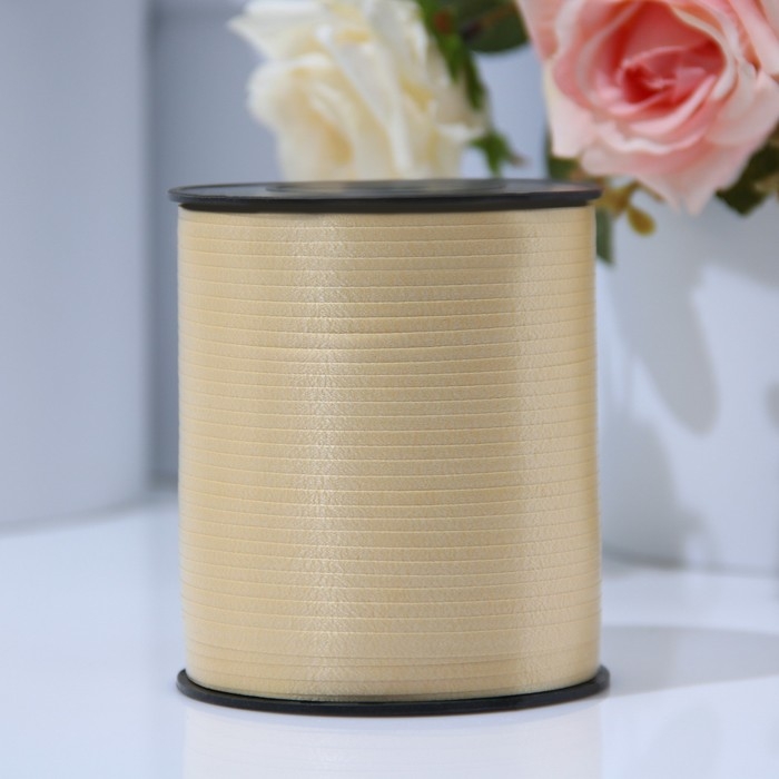 Лента для декора и подарков 0,5 см х 500 м, золотистая Лента для декора и подарков 0,5 см х 500 м, золотистая