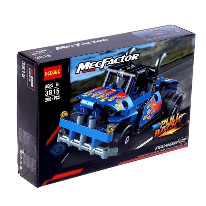 Конструктор с инерционным механизмом &laquo;Гоночный грузовик&raquo;, 206 деталей