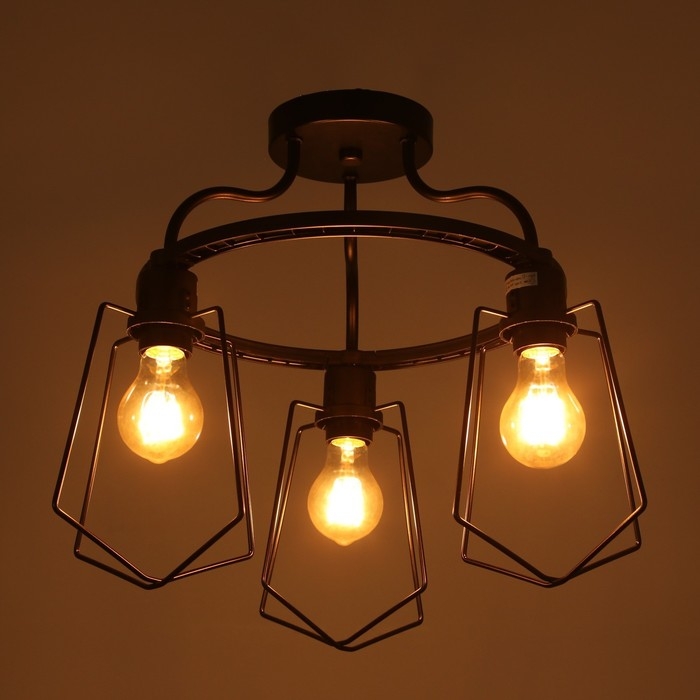 Люстра "Компакт" 3x40Вт E27 черный 45х45х42 см.