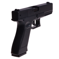 Пистолет &laquo;Глок&raquo;, мягкие пули и вылетающие гильзы, автоматическая перезарядка