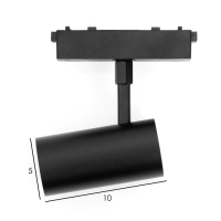 Светильник трековый ULTRA "Цилиндр" LED 10Вт 3000K-5700К CRI90 черный 5х10х16,9 см