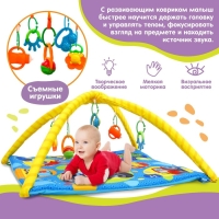 Развивающий коврик с дугами &laquo;Транспорт&raquo;, 85х85 см, Крошка Я