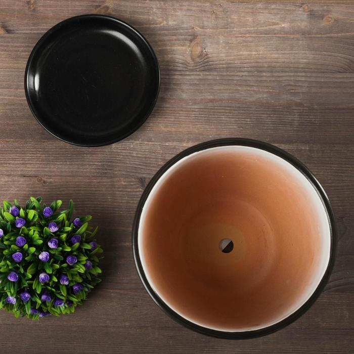 Горшок для цветов &laquo;Фиалка&raquo;, 2.5 л, d=19 см, h=18 см, керамический, с поддоном