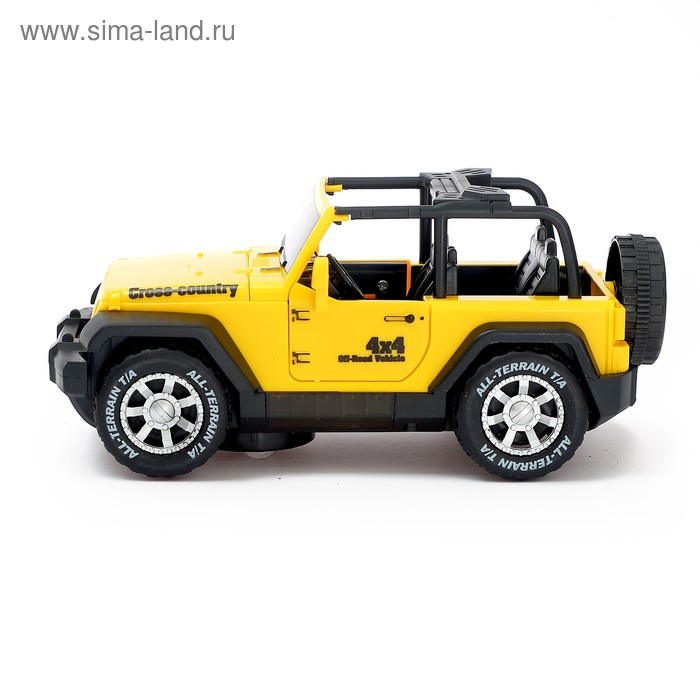 Машина &laquo;Джип&raquo;, открываются двери, свет и звук, работает от батареек, цвета МИКС