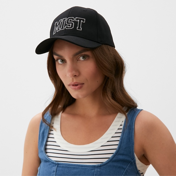 Кепка женская с вышивкой MIST Lucky, черный, р. 56-58 Кепка женская с вышивкой MIST Lucky, черный, р. 56-58