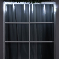 Гирлянда &laquo;Сосульки&raquo; 2.1 &times; 0.3 м, IP65, прозрачная нить, 216 LED, свечение белое с эффектом стекания, 24 В