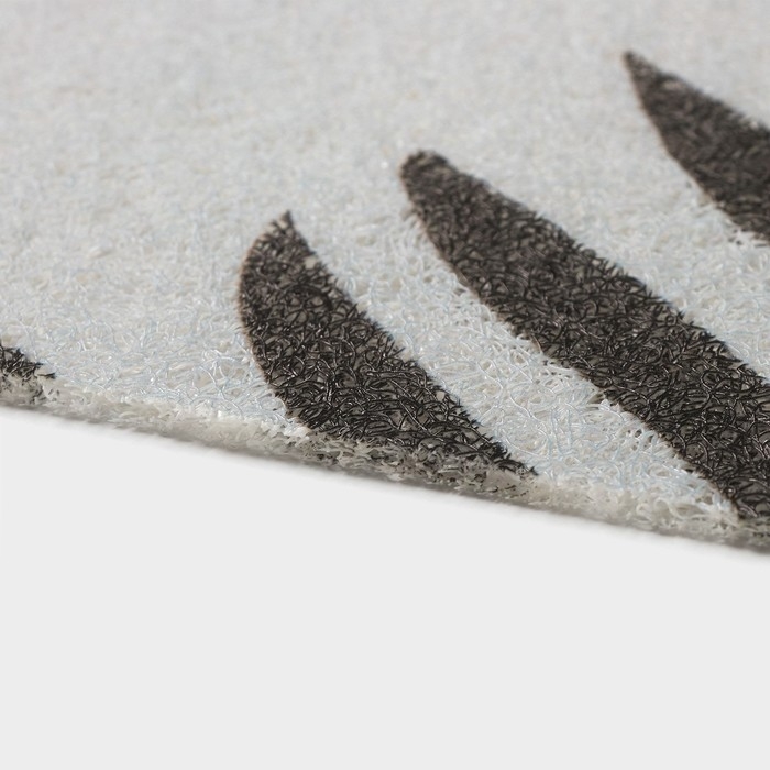 Коврик придверный Доляна Welcome home, 48&times;78 см, цвет серый