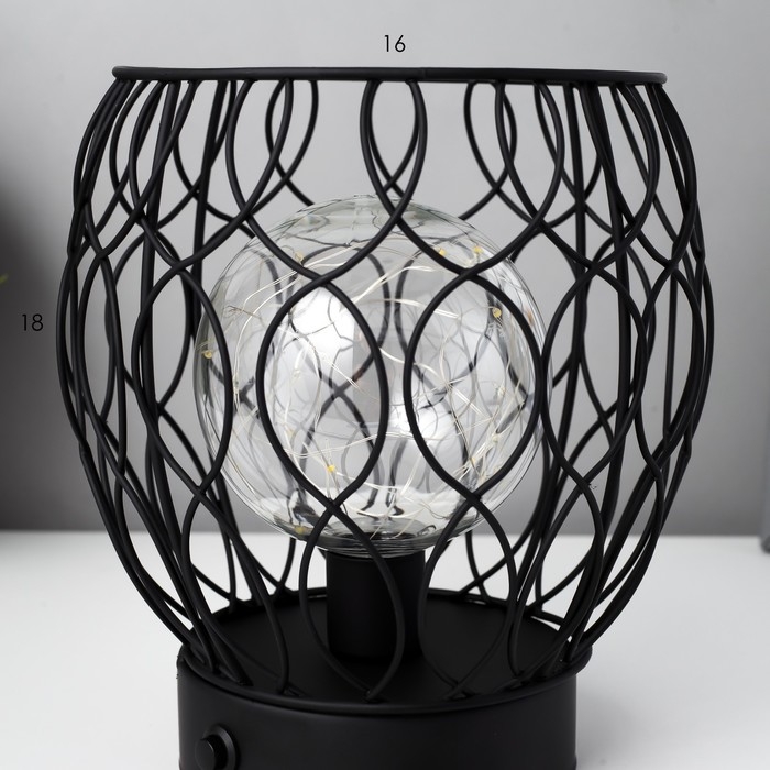 Ночник "Монта" LED от батареек 3хАА черный 17,5х17,5х19,5 см RISALUX