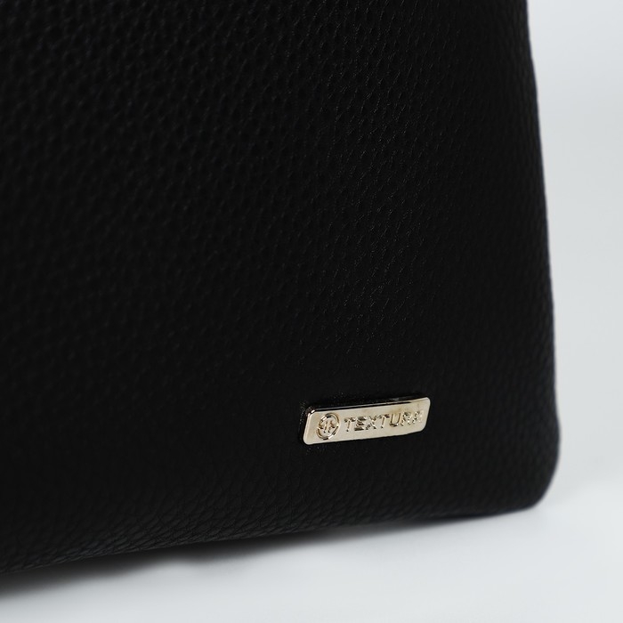 Сумка мужская через плечо TEXTURA, искусственная кожа, цвет чёрный Сумка мужская через плечо TEXTURA, искусственная кожа, цвет чёрный