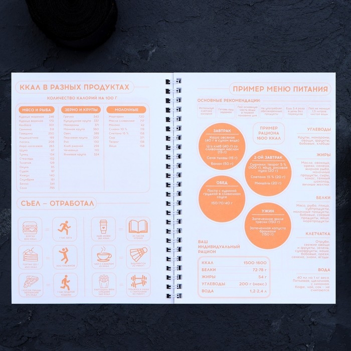 Дневник тренировок &laquo;Собственный челендж&raquo; на пружине, 25 листов