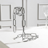 Подставка для бутылки Доляна &laquo;Цепь&raquo;, 18&times;12&times;20 см, цвет хром