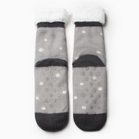 Носки женские с мехом, цвет серый/мишка, размер 36-40 Носки женские с мехом, цвет серый/мишка, размер 36-40