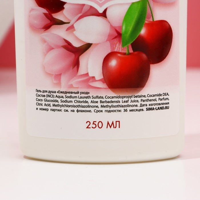 Подарочный набор косметики &laquo;Ты особенная!&raquo;, гель для душа 250 мл и мочалка для тела, ЧИСТОЕ СЧАСТЬЕ