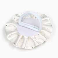 Выпускной. Бант для волос на резинке, белый, 11 см, Принцессы