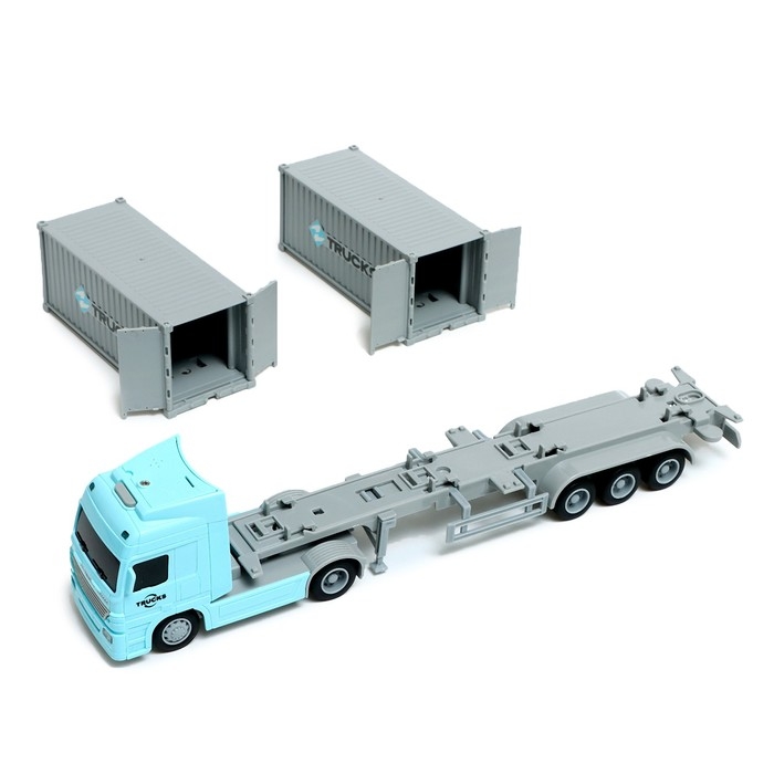 Грузовик инерционный &laquo;Контейнеровоз&raquo;, 1:50, свет, звук