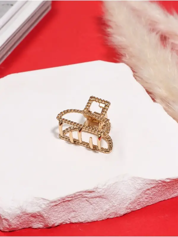 Крабик для волос &laquo;Эмма&raquo;, дуга, 2.5 см, золото