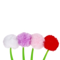 Ручка гелевая-прикол МИКС Меховой шар МИКС (штрихкод на штуке)