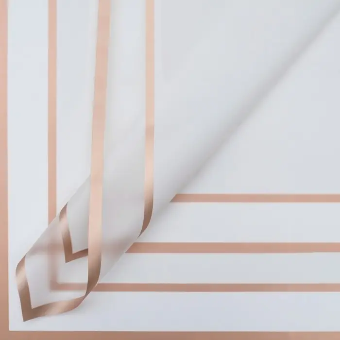 Пленка флористическая для цветов и букетов, белая, 57&times;57&plusmn;1 см см, 50 мкм