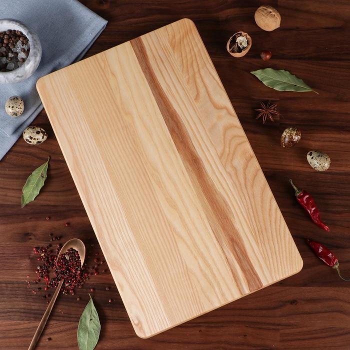 Доска разделочная "Прямоугольная", для сервировки и подачи, 40х25 см, массив ясеня