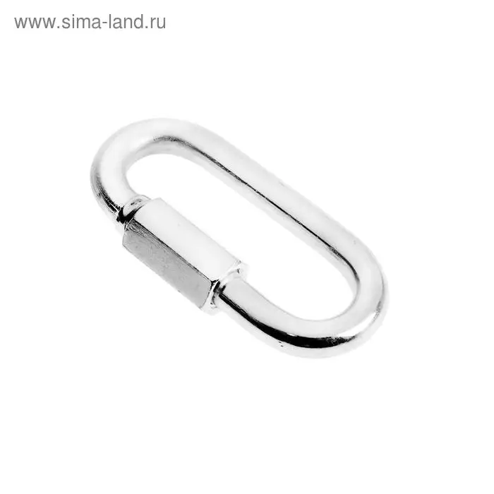 Карабин винтовой ТУНДРА krep, М8, оцинкованный, 1 шт.