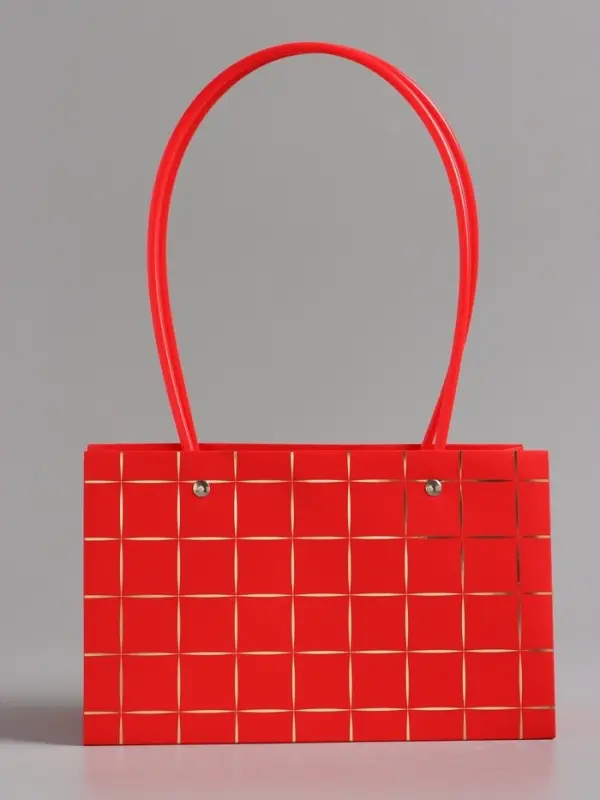 Сумка для цветов влагостойкая, красная 22x10.5x13.5&plusmn;5% см