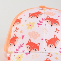 Кепка детская для девочки &laquo;Лисички&raquo;, р-р. 48-50