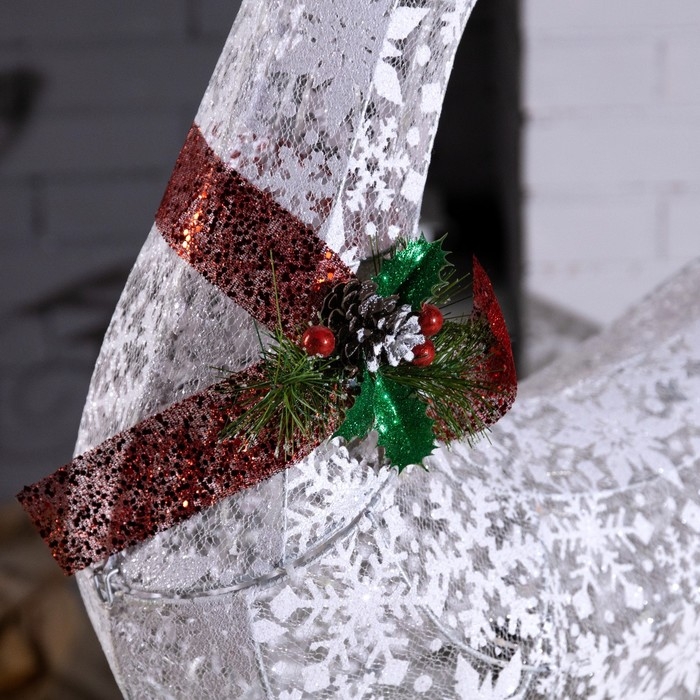 Светодиодная фигура «Олень с санями», олень: 65 × 123 × 25 см, сани: 110 × 55 × 45 см, металл, текстиль, 220 В, свечение мульти Светодиодная фигура «Олень с санями», олень: 65 × 123 × 25 см, сани: 110 × 55 × 45 см, металл, текстиль, 220 В, свечение мульти