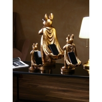 Набор подставок для мелочей &laquo;Бульдог стоящий&raquo;, полистоун, 58 см, цвет золото