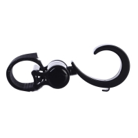 Крючок для сумок на коляску, пластиковый, вращается на 360&deg;, на липучке, цвет черный