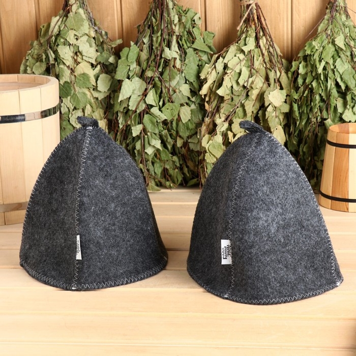 Набор из 2 шапок: "Хозяин бани" и "Жена хозяина бани"