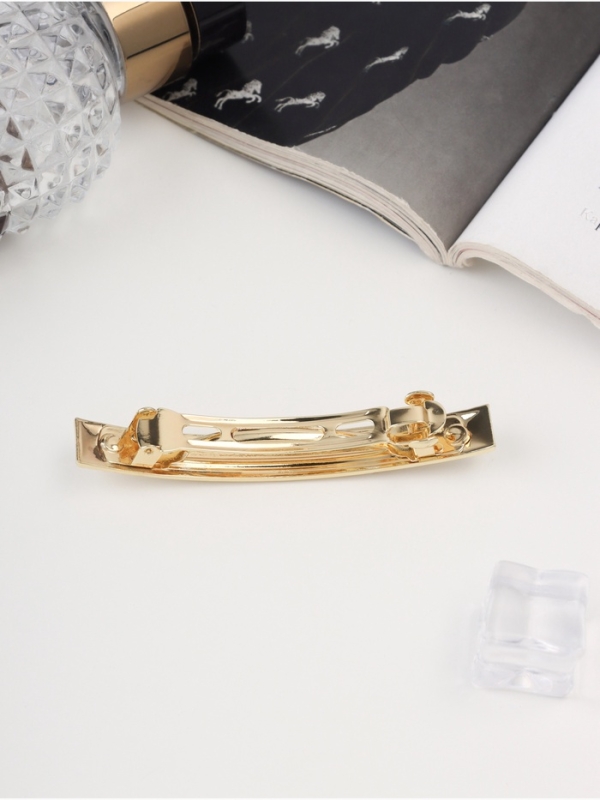 Заколка-автомат для волос "Малика" прямой, 7,5 см, бежевый