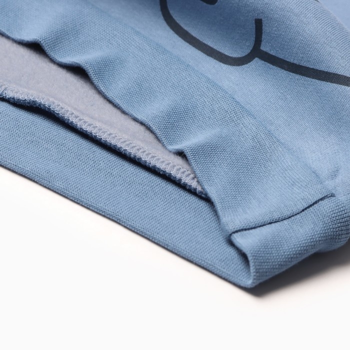 Костюм детский с начёсом (свитшот, брюки) KAFTAN Кролик, размер 30 (98-104 см), голубой