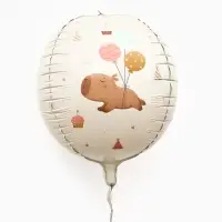 Воздушный шар фольгированный 25"  сфера &laquo;Милые капибары"