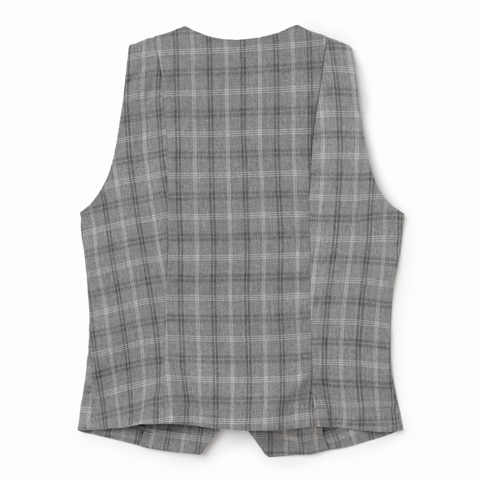 Жилет женский MINAKU: Casual Collection цвет клетка серая, р-р 44