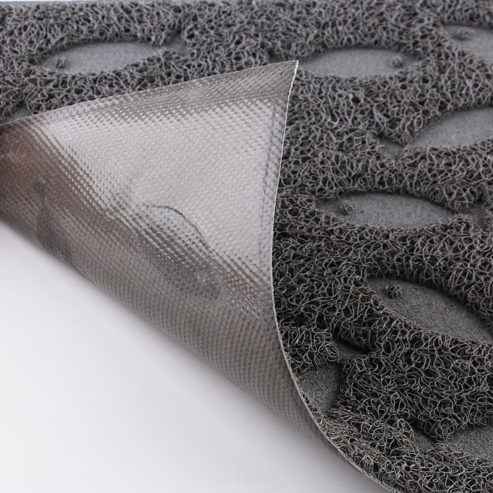 Коврик универсальный под миску и лоток &laquo;&lrm;Рыбки&raquo;&lrm;, 30х40 см, серый