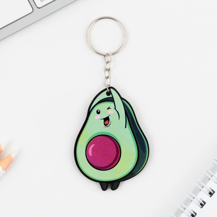Брелок для ключей деревянный &laquo;Авокадо&raquo;, 5 х 6 см