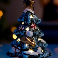 Светодиодная фигура "Зеленая елка" 9.8х5.5х6.5, 1 LED, LR44x3(в компл.), Т/БЕЛЫЙ