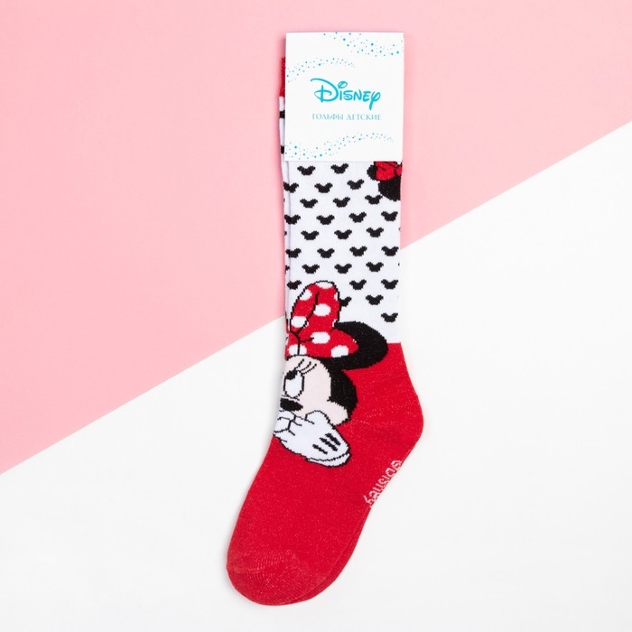 Гольфы Дисней &laquo;Минни Маус&raquo;, цвет белый/красный,16-18 см